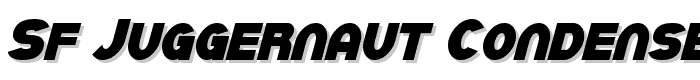 SF Juggernaut Condensed Bold Italic font